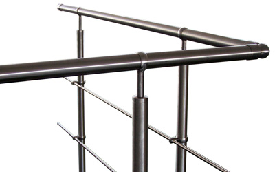 Balustrade railing made of stainless steel